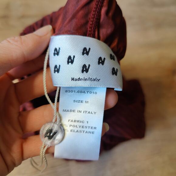 Avavav Apartment Pants Womens Medium Red Stripe Semi-Sheer Flare Pull On Mesh - Picture 5 of 8